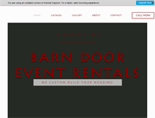 Tablet Screenshot of barndooreventrentals.com